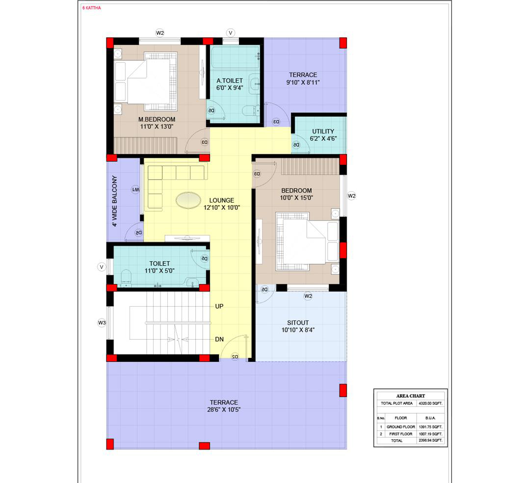 6 KATTHA FIRST FLOOR PLAN
